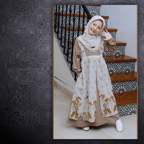 33 Baju Gamis Anak Kombinasi