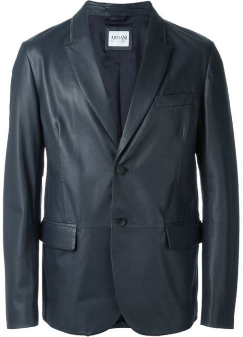 Armani Collezioni Leather Blazer 1394 Lookastic