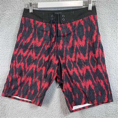 American Eagle Outfitters Men S XSmall Red Black Boardshorts Swim