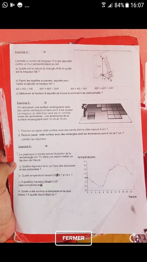 Bonjour Pouvez Vous M Aidez Pour L Exercice Svp Nosdevoirs Fr