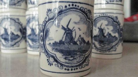 Hand Painted Blue Delft Holland Shot Glass Set Vandermint