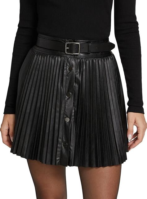 Ramy Brook Anya Vegan Leather Pleated Skirt Shopstyle