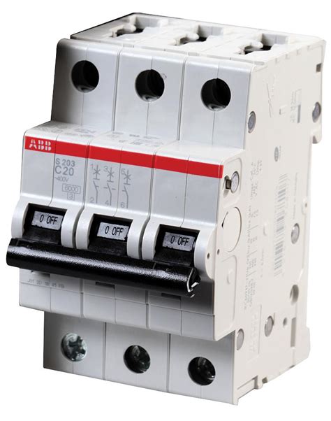 S203 C20 Abb Thermal Magnetic Circuit Breaker Miniature C Curve