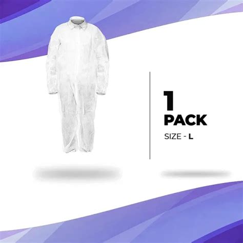 Dropship Amz White Disposable Coveralls For Men Large 40 Gsm