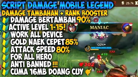 INIKAH YANG KALIAN CARI SCRIPT DAMAGE MOBILE LEGEND TERBARU 2023 NO BAN