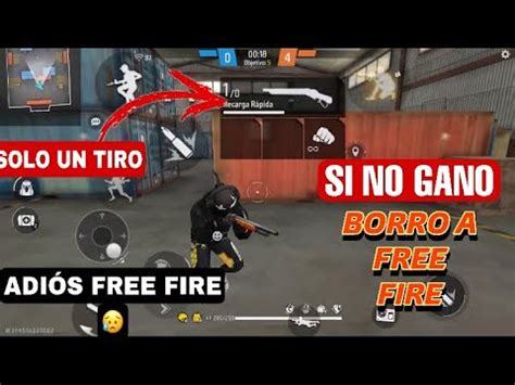 Reto Jugar Con Un Tiro En Lobo Solitario Y Si Pierdo Borro A Free Fire