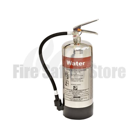 FireGuard Polished 6 Litre Water Fire Extinguisher Fire Safety Store