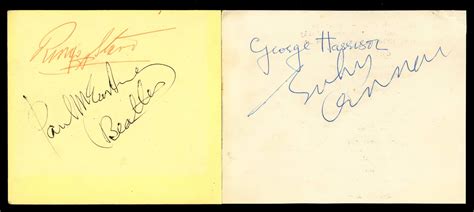 A set of Beatles autographs