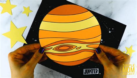 Planet Jupiter Cut and Paste Craft with Jupiter Template - Simple Mom Project