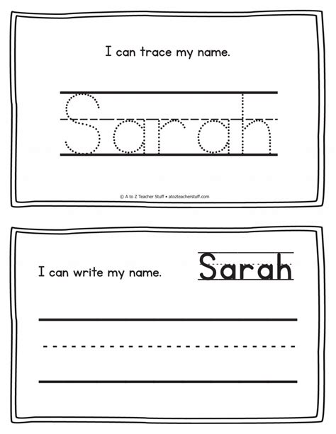 Sarah Name Printables For Handwriting Practice A To Z Teacher Stuff