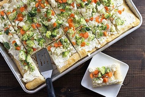 Cold Veggie Pizza The Perfect Snack For Any Get Together Recipe