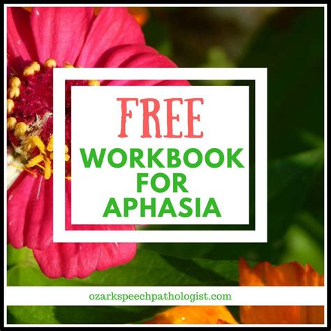 Printable Aphasia Therapy Worksheets