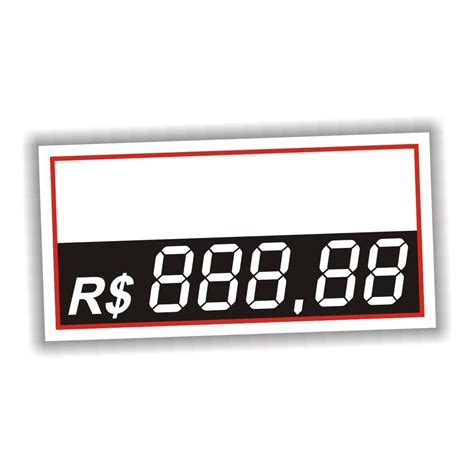 Etiqueta De Pre O Em Vinil D Gitos Unidades Branco Shopee Brasil