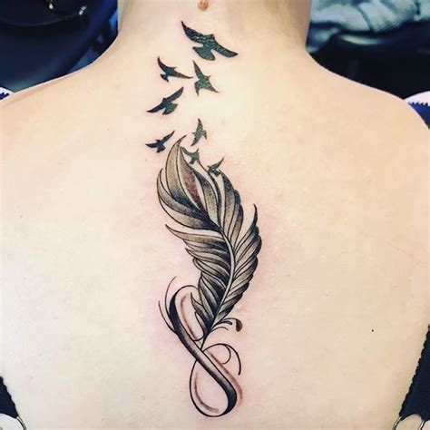 Pin By Nadine Werder On Tattoo Feather Tattoo Design Infinity Name