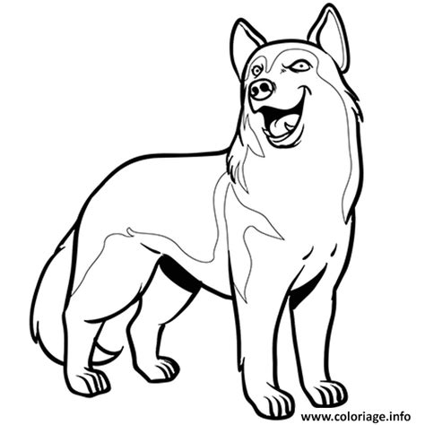 Coloriage Chien Husky Dessin Chien Imprimer