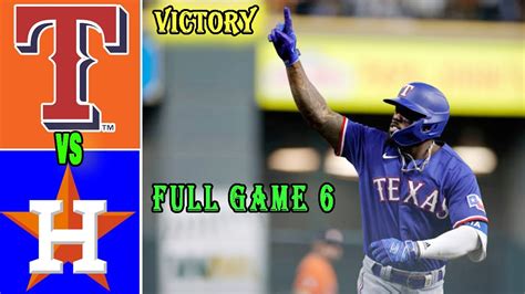 Astros Vs Texas Rangers Alcs Full Game 6 102223 Hightlights Mlb