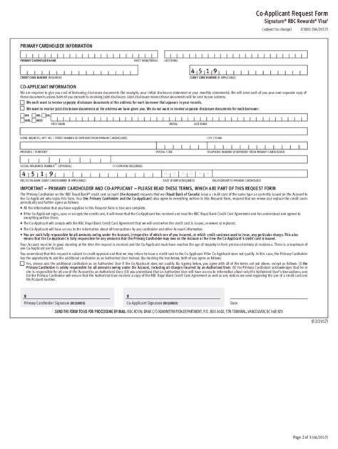 Rbc Co Applicant Request Form Fill Online Printable Fillable Blank