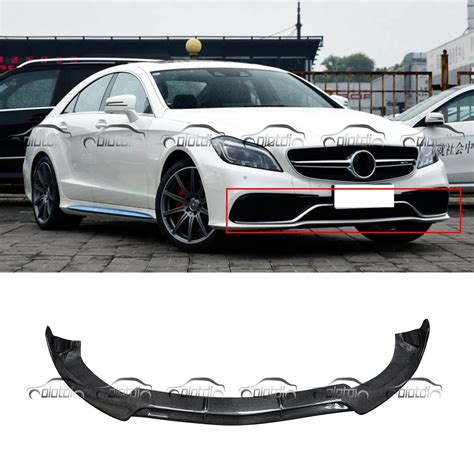 B Style Carbon Fiber Front Lip Bumper Spoiler For Mercedes Benz W218