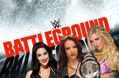 Battleground Brie Bella Vs Sasha Banks Vs Charlotte Winner Charlotte