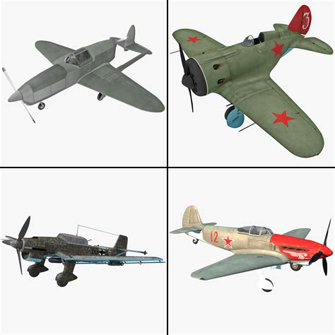 3d world war ii aircraft model