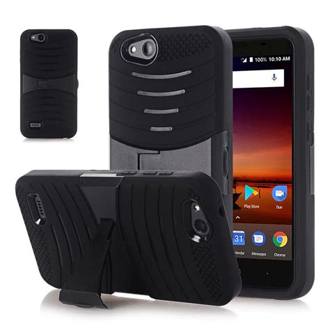 Zte Tempo X N9137 Blade Vantage Hybrid Silicone Case Cover Stand