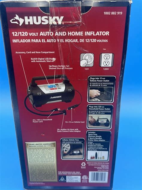 Husky 12120 Volt Auto And Home Digital Inflator 1002 882 919 Ebay