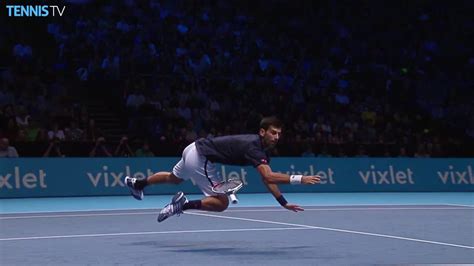 Dominic Thiem Brilliant Passing Shot V Djokovic At 2016 Barclays Atp World Tour Finals Youtube