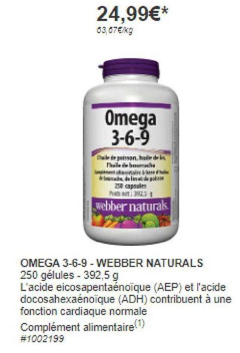 Promo Oméga 3 6 9 Webber Naturals Chez Costco Icataloguefr