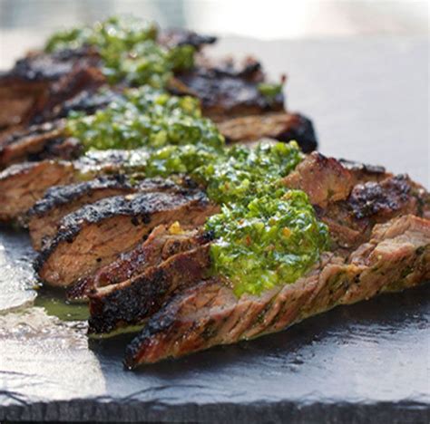 Grilled Skirt Steak With Chimichurri Sauce L Panning The Globe Recipe