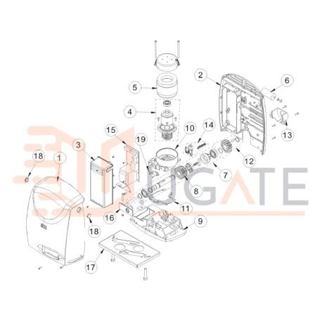 Complete Motor For Cubic V Original Spare Part Ditec Entrematic