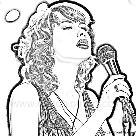 Dibujo 03 De Taylor Swift Para Colorear