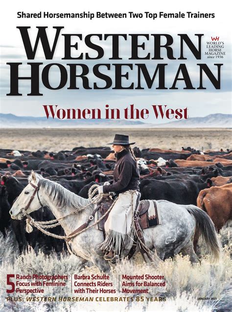 January 2021 Western Horseman – Table of Contents - Western Horseman