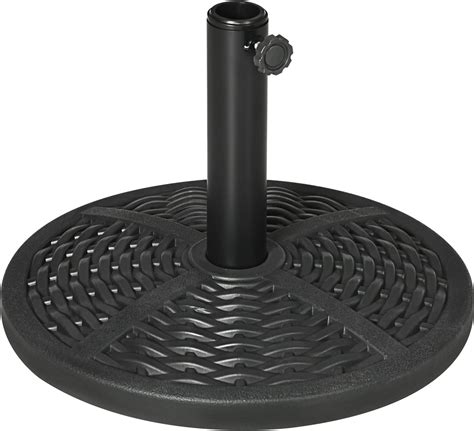 Deuba Pied de Parasol Rond Anthracite Socle Parasol Ø2 6cm Aspect