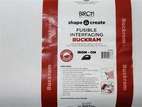 Iron On Fusible Interfacing Buckram ALISON COLE EMBROIDERY