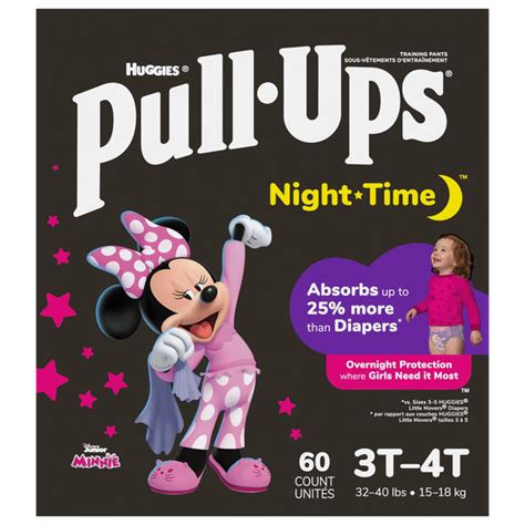 Save On Huggies Pull Ups Night Time Girls 3t 4t Training Pants 32 40 Lb Order Online Delivery