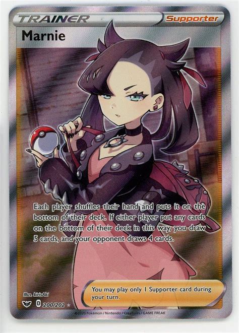 Pokemon Trainer Marnie 200202 Sword Shield Full Art Nm Froggers