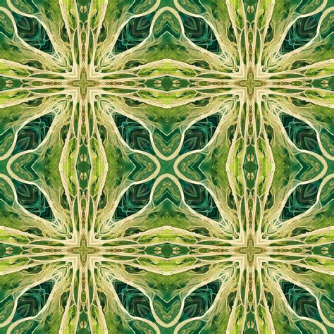 Premium Photo | Seamless abstract green floral pattern elegant gift wrapping paper template