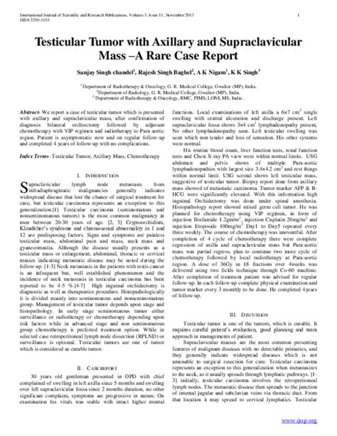 Pdf Testicular Tumor With Axillary And Supraclavicular Mass A Rare