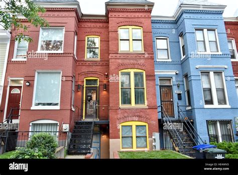 Colorful Row Houses Washington Dc Hi Res Stock Photography And Images