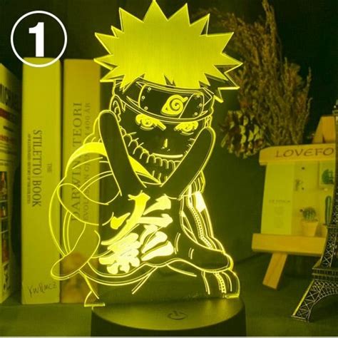 Cores Naruto Uzumaki Led Night Light Brinquedos Akatsuki Kakashi