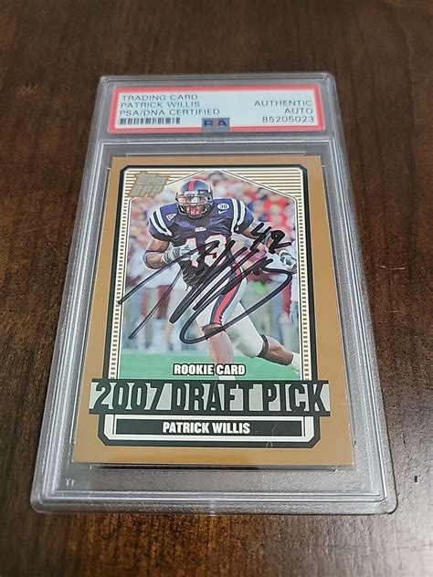 2007 Topps DPP Patrick Willis Autographed RC Rookie Card PSA DNA