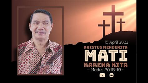 Kebaktian Jumat Agung April Gereja Baptis Indonesia Batu