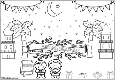 Free Eid Colouring Sheets Eid Ul Fitr The Mum Educates