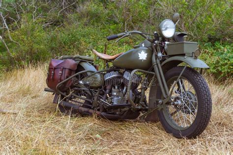 Old Military Motorcycle From WWII Editorial Stock Photo Image Of