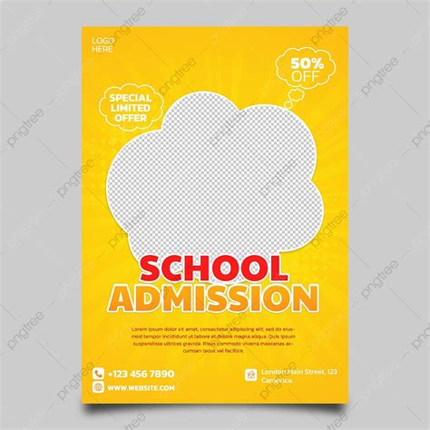 School Admission Flyer Template Design Template Download On Pngtree