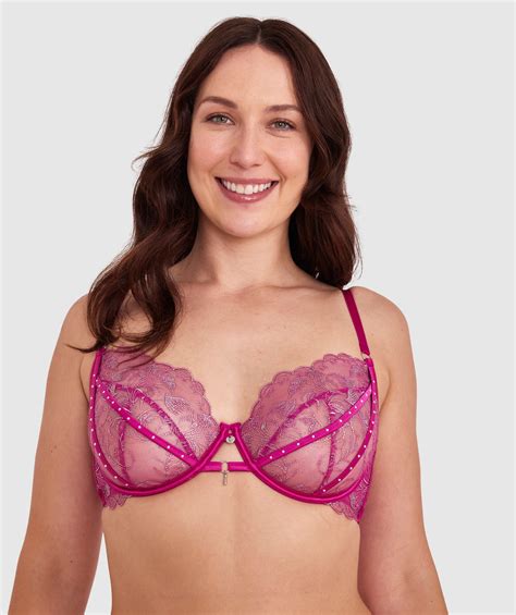 Bras N Things Vamp Dolce Push Up Longline Bra Pink 01492301