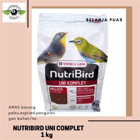 Jual Nutribird Uni Komplet E Kg Makanan Burung Pemakan Buah Dan