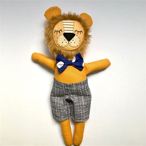 Leo The Lion Doll Stuffed Animal Soft Toy Etsy