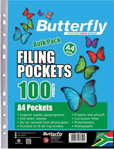 Butterfly A Filing Pockets S