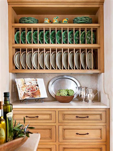 Kitchen Cabinet Design Plate Rack